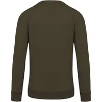 Bluză bărbați Kariban Organic Cotton Crew Neck Raglan Sleeve personalizată, verde