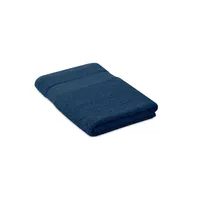 Prosop bumbac organic 140x70 personalizat, albastru