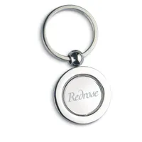 Breloc metalic personalizat, vedere zona de personalizare