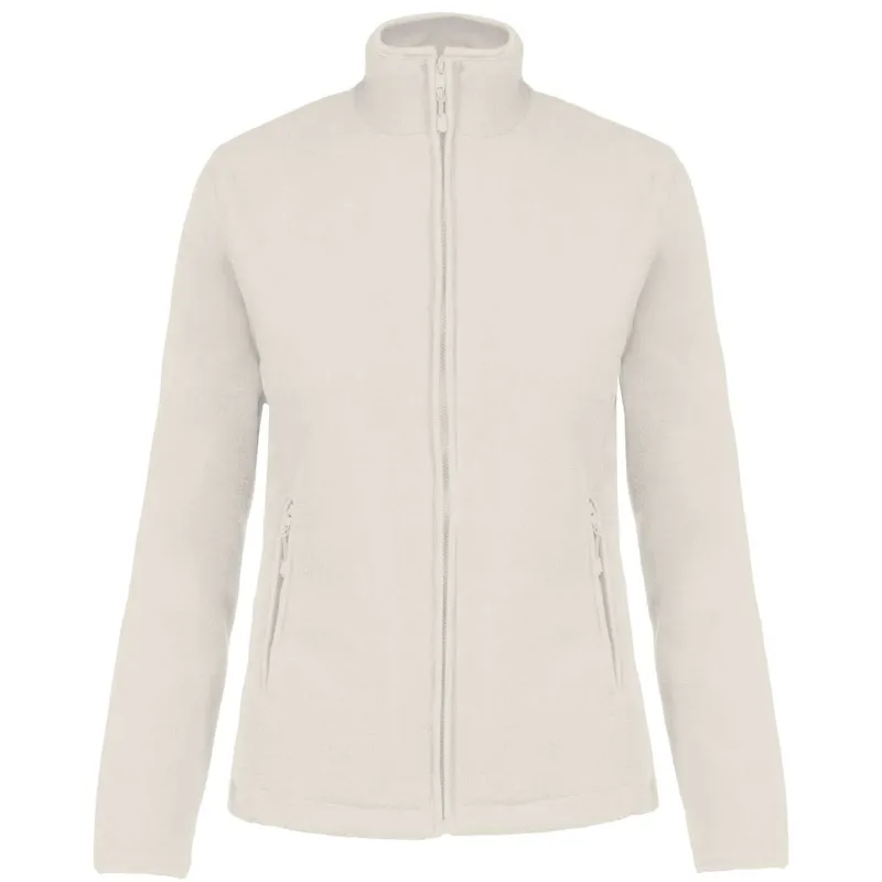 Jachetă damă Kariban Maureen Full Zip Microfleece personalizată, natural