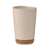 Pahar tumbler cu perete dublu 300 personalizat, bej