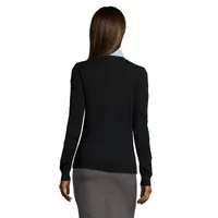 damă Sol's Golden V Neck Cardiga personalizată, vedere spate