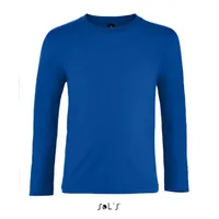 Tricou cu mânecă lungă copii SOL'S Imperial Lsl personalizat, albastru