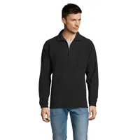 Jachetă polar unisex Sol's Ness Sweat Fleece 1/4 Zip personalizată, black