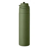 Sticlă cu perete simplu 650 ml personalizată, verde închis