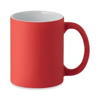 Cană colorată mată 300 ml personalizată, roșu