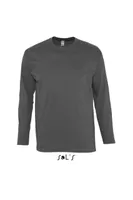 Tricou cu mânecă lungă bărbați SOL'S Monarch Round Collar personalizat, gri