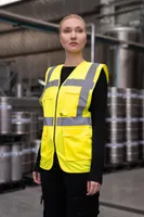Vestă unisex Korntex Comfort Executive Safety Vest Hamburg Multifunctional With Pockets personalizată, pe model