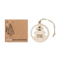 Ornament în formă de brad personalizat, vedere zona de personalizare