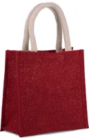 Sacoșă Kimood Jute Canvas Tote Small personalizată, roșu, în context