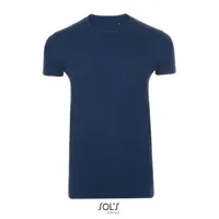 Tricou bărbați SOL'S Imperial Fit Round Neck Close Fitting personalizat, albastru