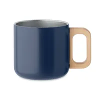 Cană cu perete dublu 350 ml personalizată, albastru marin francez