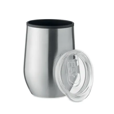 Cana termo, perete dublu 350ml personalizată, argint mat