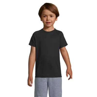 SPORTY KIDS T-SHIRT 140g personalizat, black