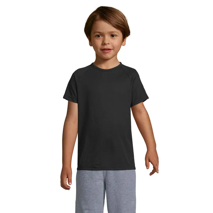 SPORTY KIDS T-SHIRT 140g personalizat, black