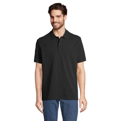 PEGASE Polo Organic 210g personalizat, black