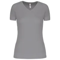 Tricou damă Proact V-neck Short-sleeved Sports personalizat, gri