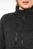 Jachetă damă Kariban Full Zip Heather personalizată, pe model