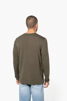 Tricou cu mânecă lungă bărbați Kariban Crew Neck personalizat, pe model