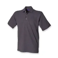 Tricou polo bărbați Henbury Classic Cotton Pique personalizat, gri