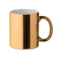 Cană metalică din ceramică personalizată, auriu