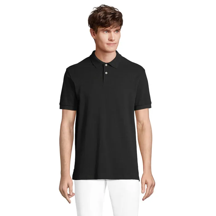 Tricou polo bărbați Sol's Pacific personalizat, black
