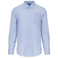 Cămașă bărbați Kariban Oxford personalizată, albastru