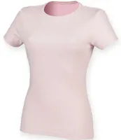 Tricou damă SF Clothing Feel Good Stretch T personalizat, roz