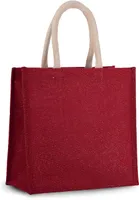 Sacoșă Kimood Jute Canvas Tote Large personalizată, roșu, în context