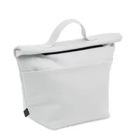Geantă termo, bumbac reciclat personalizată, alb