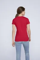 Tricou damă Gildan Premium Cotton® personalizat, pe model