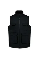 Vestă unisex Designed To Work Padded Multi-pocket Polycotton Vest personalizată, negru