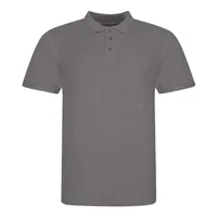 Tricou polo unisex Just Polos The 100 personalizat, gri