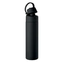 Sticlă cu perete simplu 650 ml personalizată, vedere lateral
