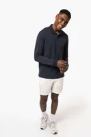 Tricou polo bărbați Kariban Organic 180 Piqué Long Sleeves personalizat, pe model