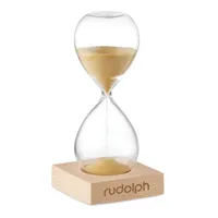 Clepsidră cu nisip - 5 minute personalizată, vedere zona de personalizare