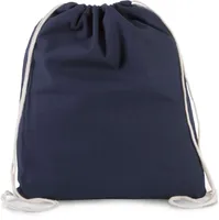 Geantă Kimood Organic Cotton Small Drawstring personalizată, albastru, în context
