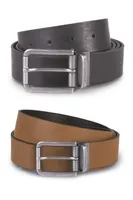 K-UP Raw Edge Leather Belt 35MM personalizat, pe model