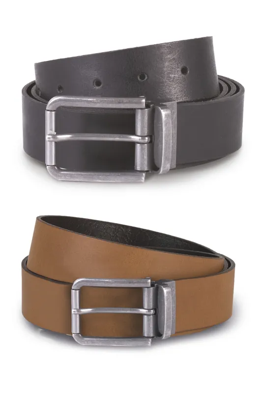 K-UP Raw Edge Leather Belt 35MM personalizat, pe model