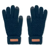 Mănuși tactile din Rpet personalizate, albastru marin francez