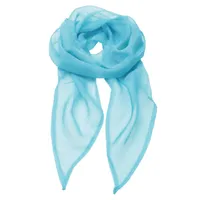 Fular Premier Colours Collection Plain Chiffon Scarf personalizat, albastru