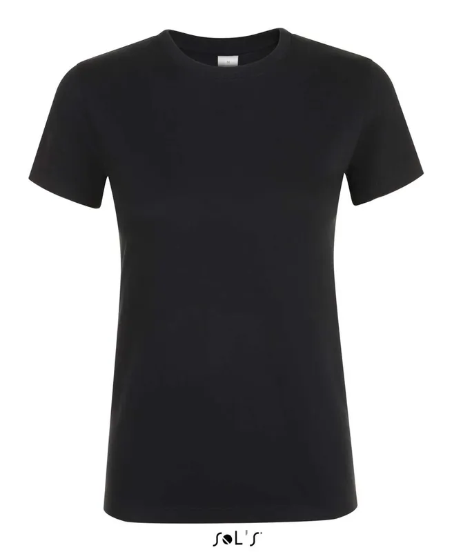 Tricou damă SOL'S Regent Round Collar personalizat, negru