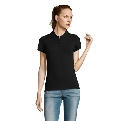 PASSION FEMEI POLO 170g personalizat, black