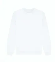 Bluză unisex Just Hoods Organic Sweat personalizată, alb