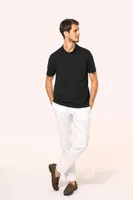 Tricou polo bărbați Kariban Premium Short-sleeved Supima® personalizat, pe model