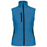 Vestă softshell damă Kariban Softshell Bodywarmer personalizată, albastru
