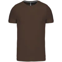 Tricou bărbați Kariban Short-sleeved Crew Neck personalizat, maro