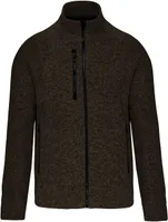 Jachetă bărbați Kariban Full Zip Heather personalizată, verde