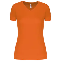 Tricou damă Proact V-neck Short-sleeved Sports personalizat, portocaliu