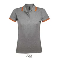 Tricou polo damă SOL'S Pasadena personalizat, gri